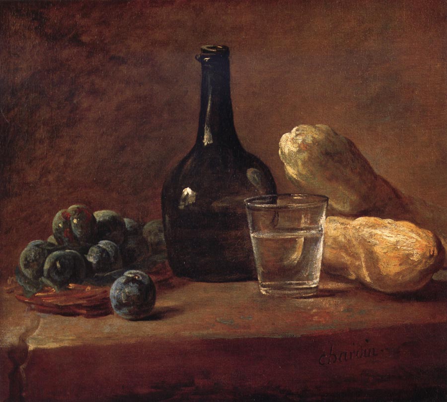 Still life with plums